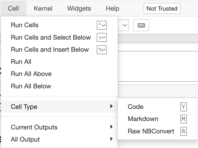 cells help menu